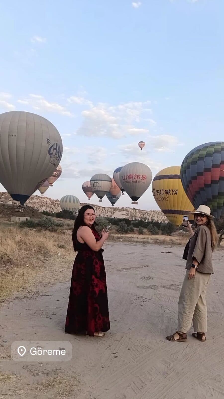 Kapadokya Göreme'de sıcak hava balonları